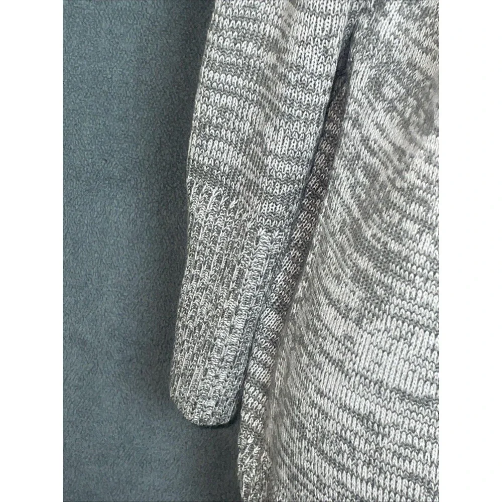 Avenue Plus Size Sweater 26/28 Gray White Marled Knit Hoodie Cozy Casual NWT‎